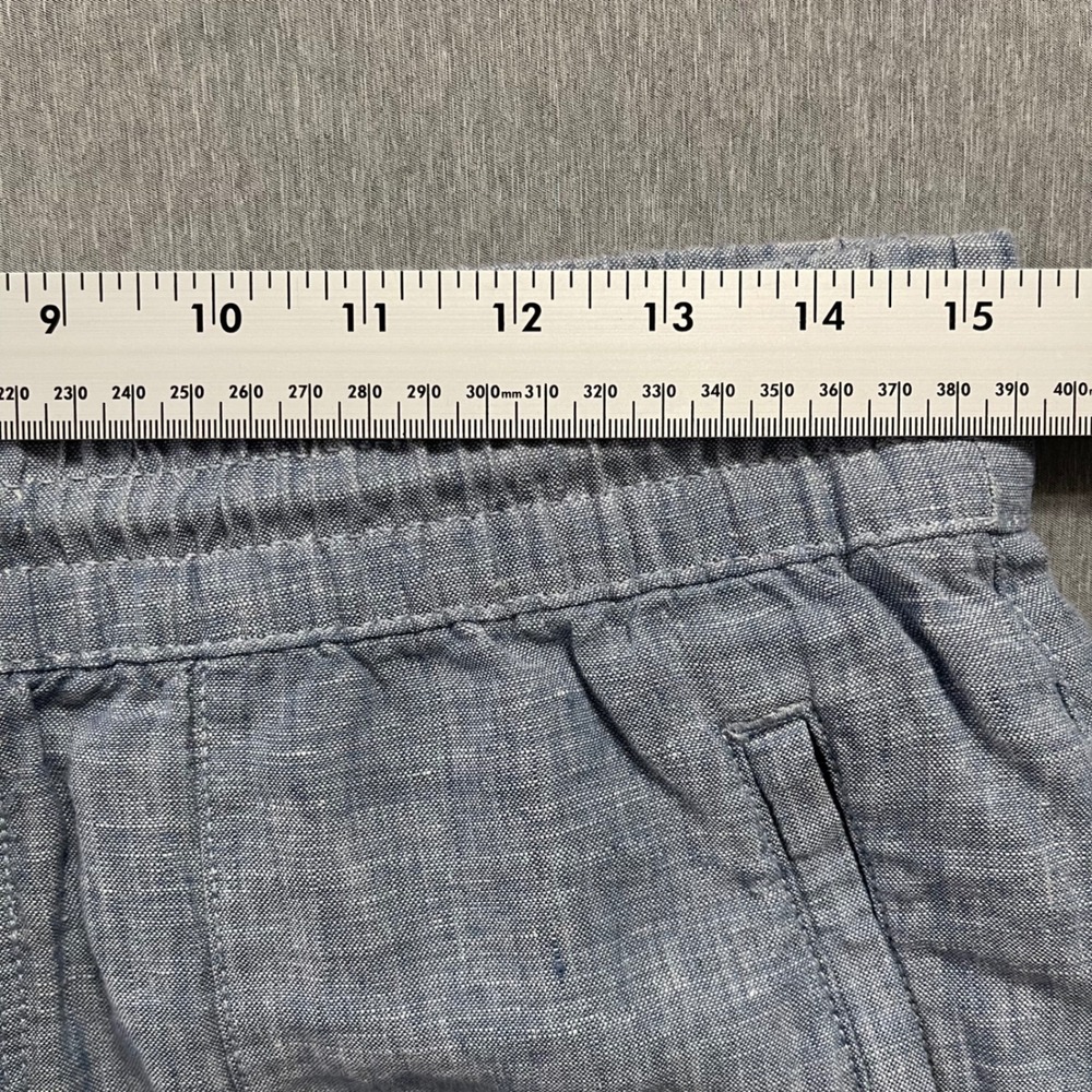 Athleta Cabo Linen Jogger Pants Womens 8 Blue Sustainable Coastal Travel Casual - Picture 8 of 9